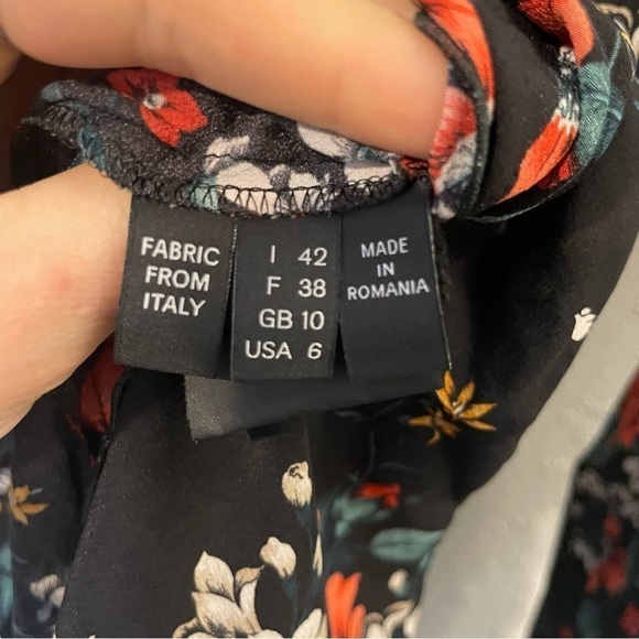 Derek Lam Silk Floral Mock Neck Blouse - Picture 11 of 13